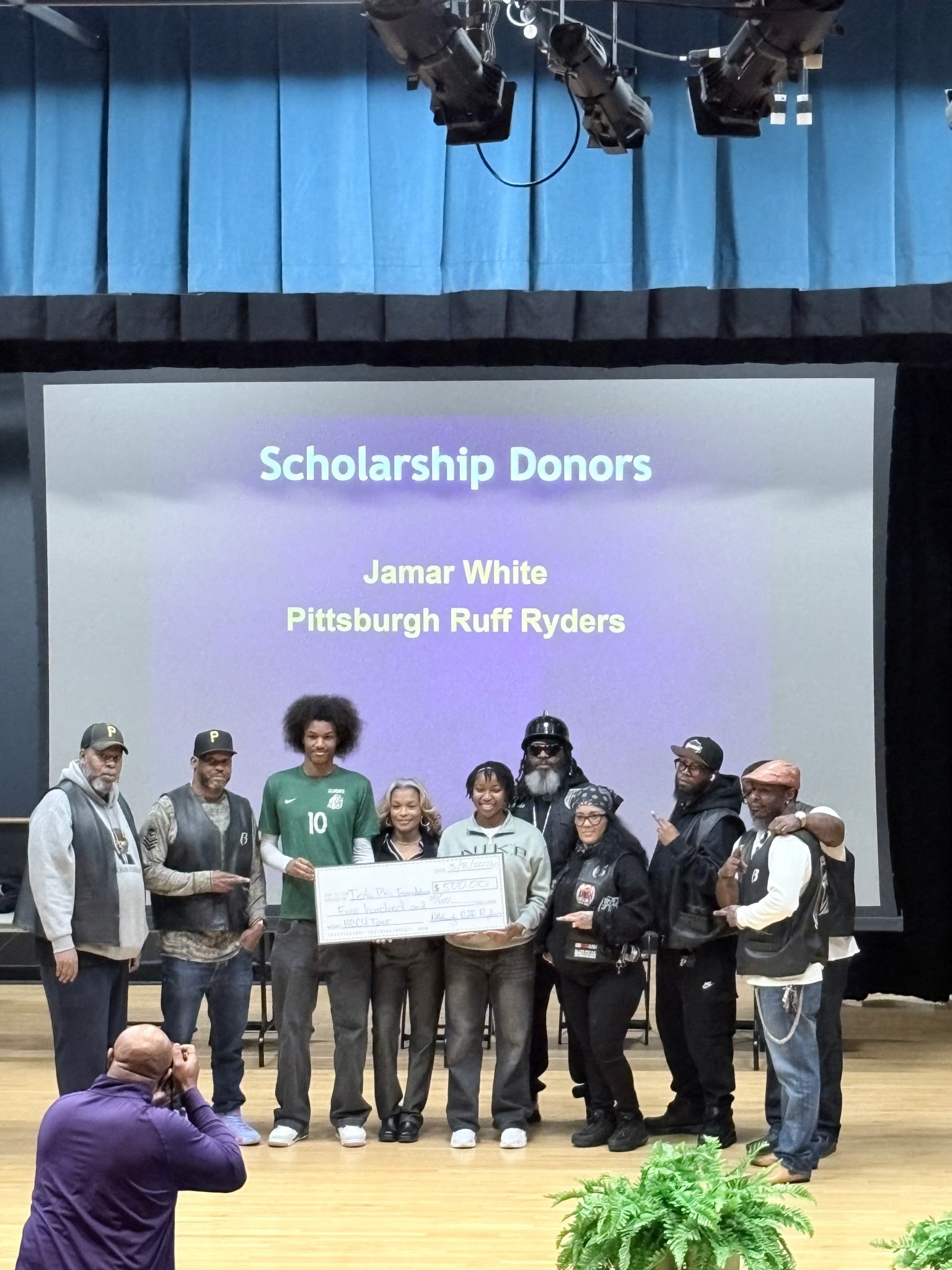Pittsburgh Ruff Ryders scholarship award presentation