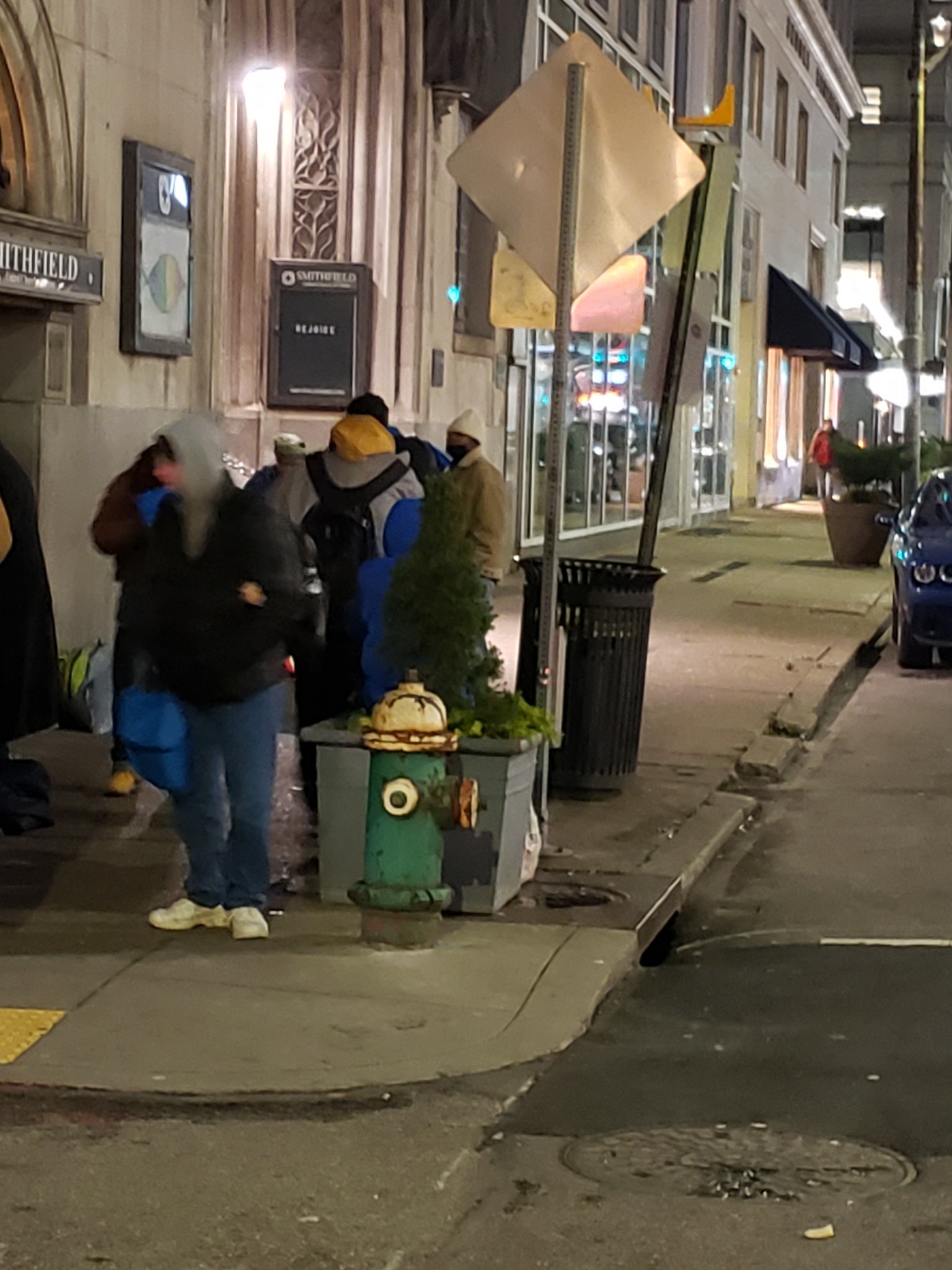 Ruff Ryders group on Smithfield Street nighttime outreach